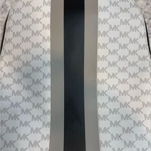 Michael Kors Monogram Backpack in Gray and Black